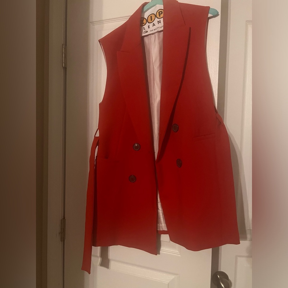 Red Zara vest